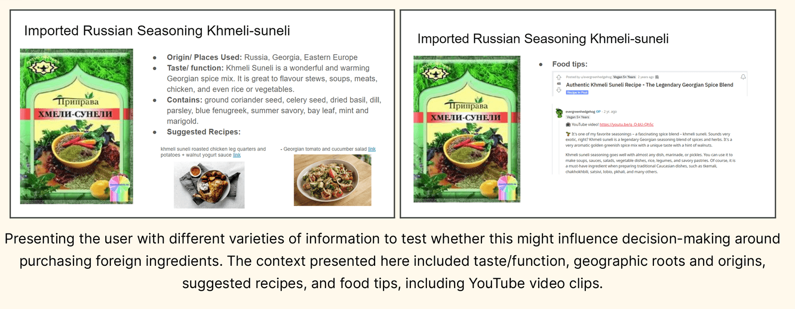 Ingredient Information Prototype